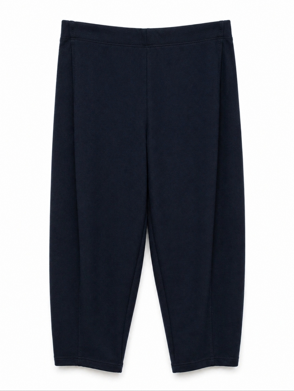Max Studio NWT Women's Navy Barrel Leg Trouser Pants Sz L Mid Rise Ankle Length